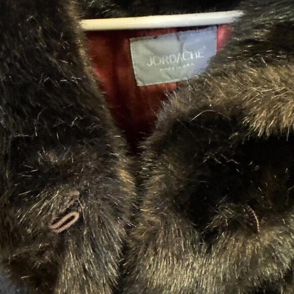 Vintage Jordache Faux Fur Coat (GA-43) Black - Picture 3 of 11